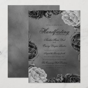 Convites Acoplamento Floral Monocromático Elegante para Cin