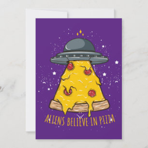 Convites Acredite em Pizza Alienígena