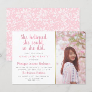 Convites Acreditou que poderia assim que fez a graduação 