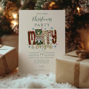 Convites Acrilata Merry & Bright Natal