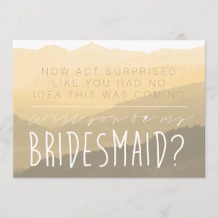 Convites Act Surprise   Be My Bridesmaid Card