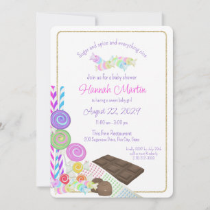 Convites Açúcar e Arroz Doces Bebê