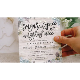 Convites Açúcar e especiaria de Chá de fraldas russo e tudo