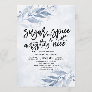 Convites Açúcar e especiarias de Chá de fraldas flexível e 