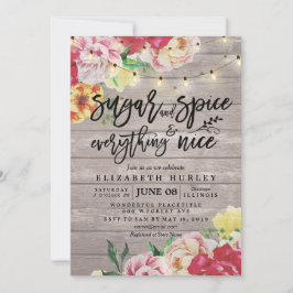 Convites Açúcar e especiarias de Chá de fraldas flexível e 