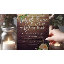 Convites Açúcar e especiarias de Chá de fraldas flexível e 