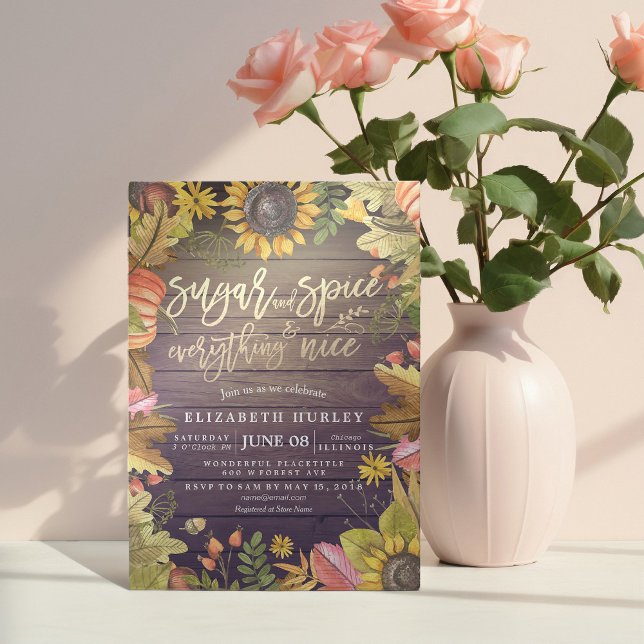 Convites Açúcar e especiarias e tudo o mais agradável Chá d (Criador carregado)