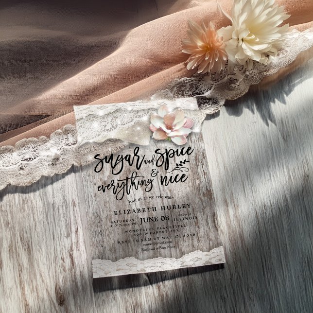 Convites Açúcar e especiarias e tudo o que é bom Chá de fra (Criador carregado)