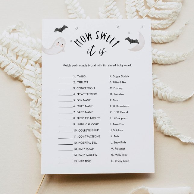 Convites AÇÚCAR Que Doce É Jogo De Bebê De Halloween (Criador carregado)