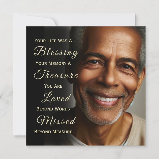 Convites Add Photo Custom Memorial Invitation (Frente)