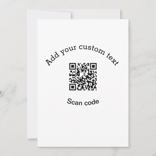 Convites Add your custom text scan QR code business  (Frente)