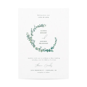 Convites Adelaide Wedding Watercolor Eucalyptus