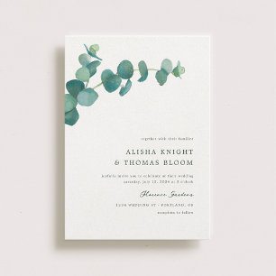 Convites Adelaide Wedding Watercolor Eucalyptus