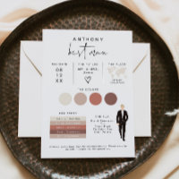 ADELLA Edgy Modern EDITABLE Best Man Info Card