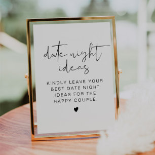 Convites ADELLA Modern Date Ideias Noturnas Data Jar Sign C