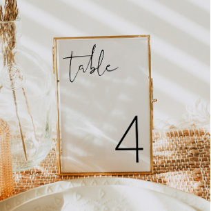 Convites ADELLA - Número de Tabela Simples Minimalista Mod