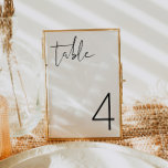 Convites ADELLA - Número de Tabela Simples Minimalista Mode<br><div class="desc">Este número da mesa de casamento apresenta uma fonte escura e escrita à mão e design moderna minimalista. Altere facilmente o número para criar todos os números de tabela. Todas as cores são editáveis.</div>
