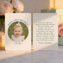 Convites Adesivo de Aniversário de Foto Personalizada - Con