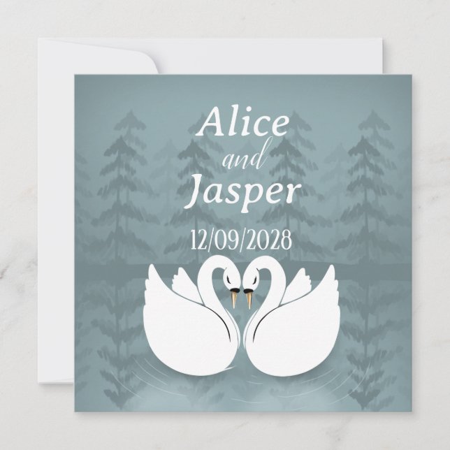 Convites Adesivo romântico e elegante (Frente)