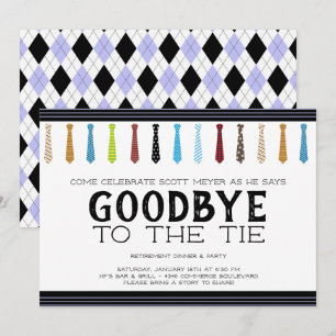 Convites Adeus à aposentadoria de empate