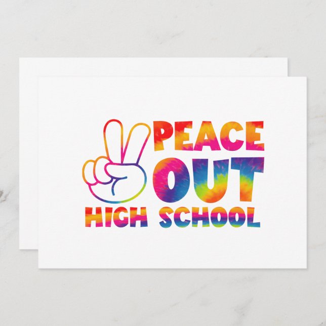 Convites Adeus Escola Camiseta Tie Dye Último Dia De Aula (Frente/Verso)