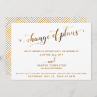 Adiada Mudança de Planos Dourados e Corações