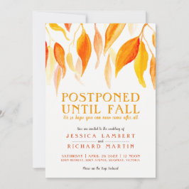 Convites Adiado até o casamento das folhas laranja do outon