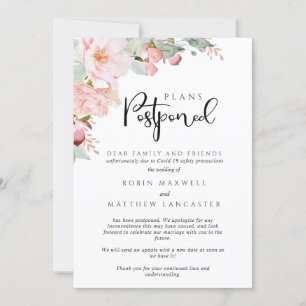Convites Adiado Casamento - Cancelamento - Planos Adiados