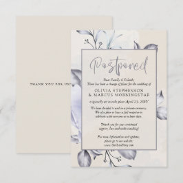 Convites Adiado - Lilás Rústico e Peônia Alabastro Floral