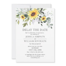 Adiamento da data de casamento Eucalyptus Sunflowe