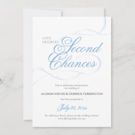 Convites Adiamento de Casamento de Segunda Oportunidade Azu