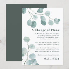 Convites Adiamento de Casamento Eucalyptus Dólar