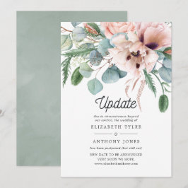 Convites Adiamento de Casamento Eucalyptus Pink Poppy