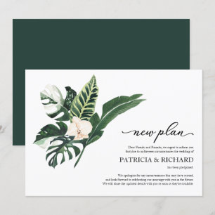 Convites Adiamento do Casamento do Novo Plano Floral Tropic