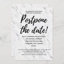 Adiamento do Casamento Moderno Cancelado