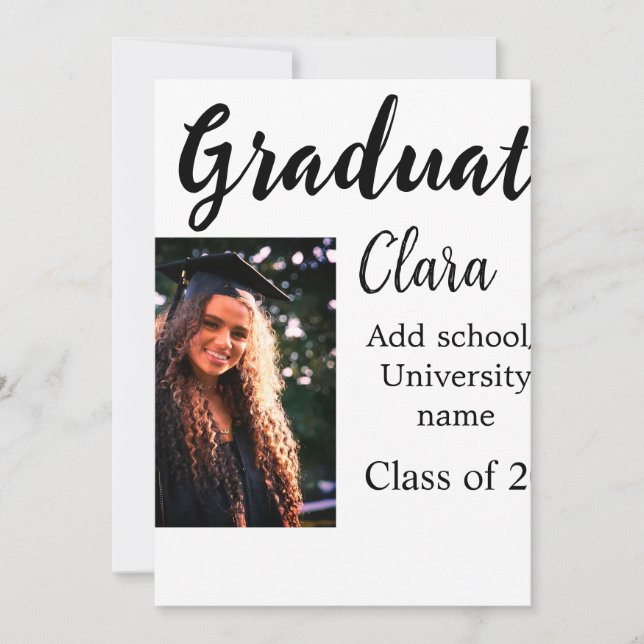 Convites Adição de gradação classe de nome de 20xx felgrats (Frente)