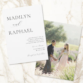 Convites Adicionando casamento de fotos minimo simples