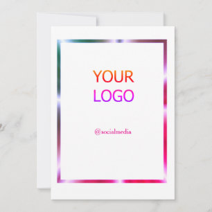 Convites adicionar logotipo personalizado borda rosa vermel