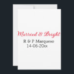Convites Adicionar nome de casal do casamento & brilhante<br><div class="desc">Para amantes como nós</div>