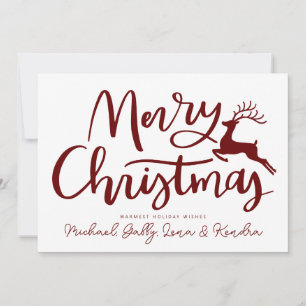 Convites ADICIONAR SUA FOTO Merry Christmas Reindeer