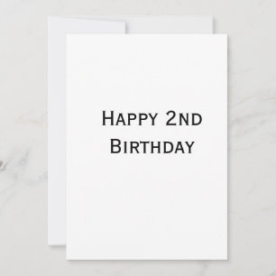 Convites adicionar texto personalizado feliz aniversário 2º