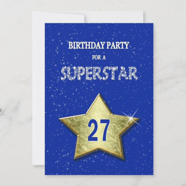 Convites Adicionar um nome, 27ª Festa de aniversário (Frente)