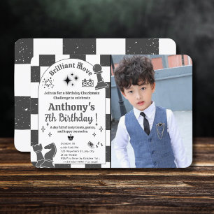 Convites Adicione a sua foto Aniversário do Torneio de Xadr