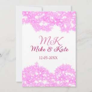 Convites Adicione nome do casal data monograma brilho glitt