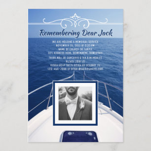 Convites Adicione seu próprio marinheiro da cerimonia