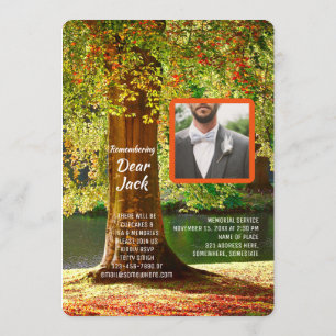 Convites Adicione Seu Próprio Serviço Memorial Fotográfi