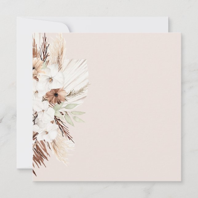 Convites adicione seu texto pampas heracotta (Frente)