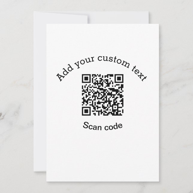 Convites Adicione seu texto personalizado código de barras  (Frente)