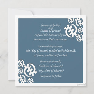 Convites adinkra gye nyame (exceto Deus) agate blue