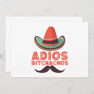 Convites Adios Bitchachos Sombrero Retro Cinco De Mayo